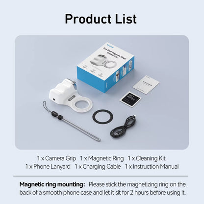 Elevate Your Photography with the TELESIN Magnetic Phone Camera Grip - Perfect for iPhone, Huawei, and Samsung
