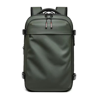 Ultimate Men's Travel Backpack: Vacuum Compression Design for 17-Inch Laptops - Perfect for School, Hiking, and Business with Spacious 36-55 L Capacity