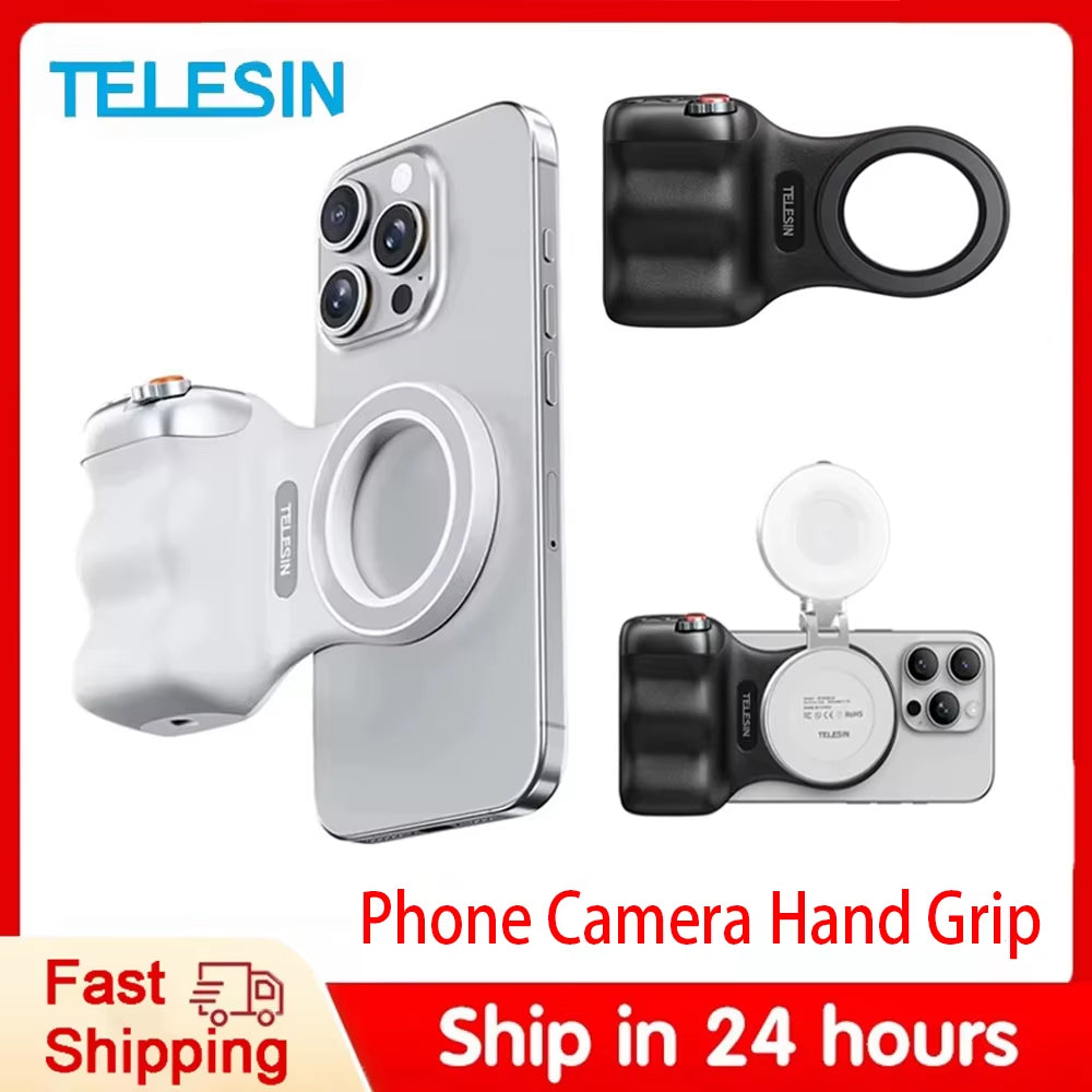 Elevate Your Photography with the TELESIN Magnetic Phone Camera Grip - Perfect for iPhone, Huawei, and Samsung