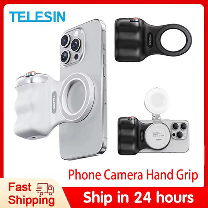Elevate Your Photography with the TELESIN Magnetic Phone Camera Grip - Perfect for iPhone, Huawei, and Samsung