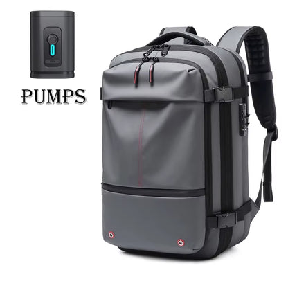 Ultimate Men's Travel Backpack: Vacuum Compression Design for 17-Inch Laptops - Perfect for School, Hiking, and Business with Spacious 36-55 L Capacity