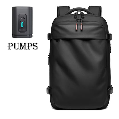 Ultimate Men's Travel Backpack: Vacuum Compression Design for 17-Inch Laptops - Perfect for School, Hiking, and Business with Spacious 36-55 L Capacity